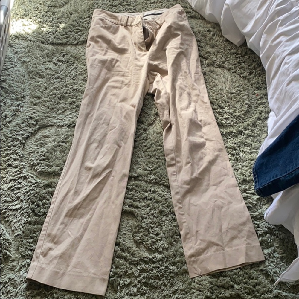 Flared leg stretch chinos